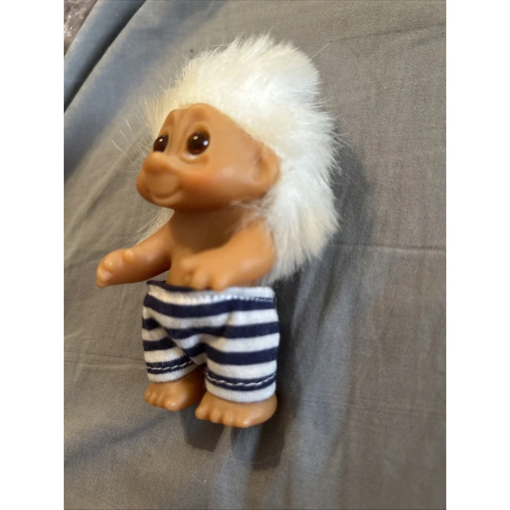 Vintage 1980s Dam Norfin Toddler Troll Doll Standing Up Baby 3